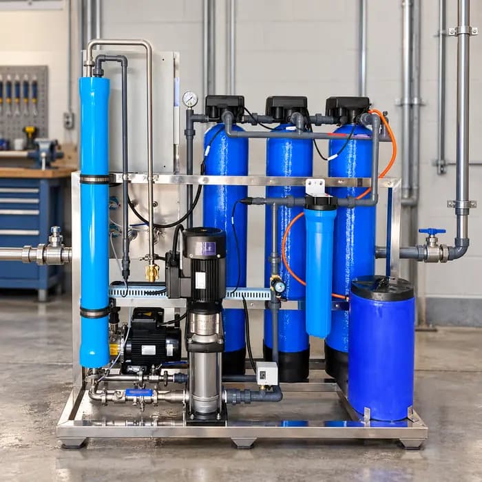 Filtration de l’eau dans un atelier industriel