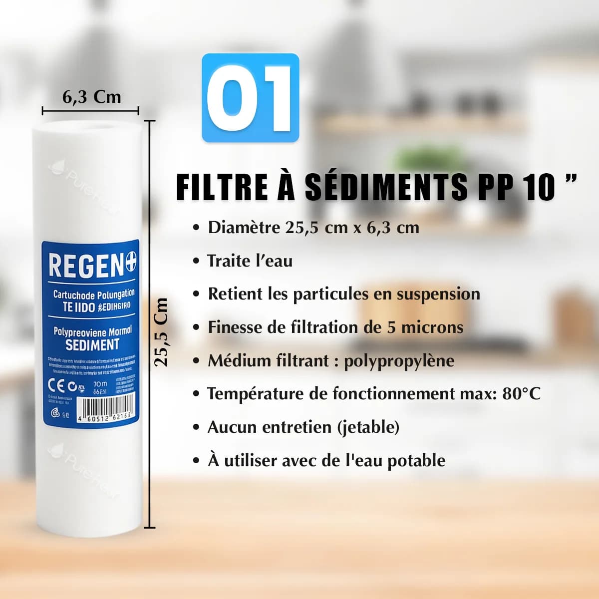 Cartouche de remplacement Regen+ filtre eau Maroc – Qatarat