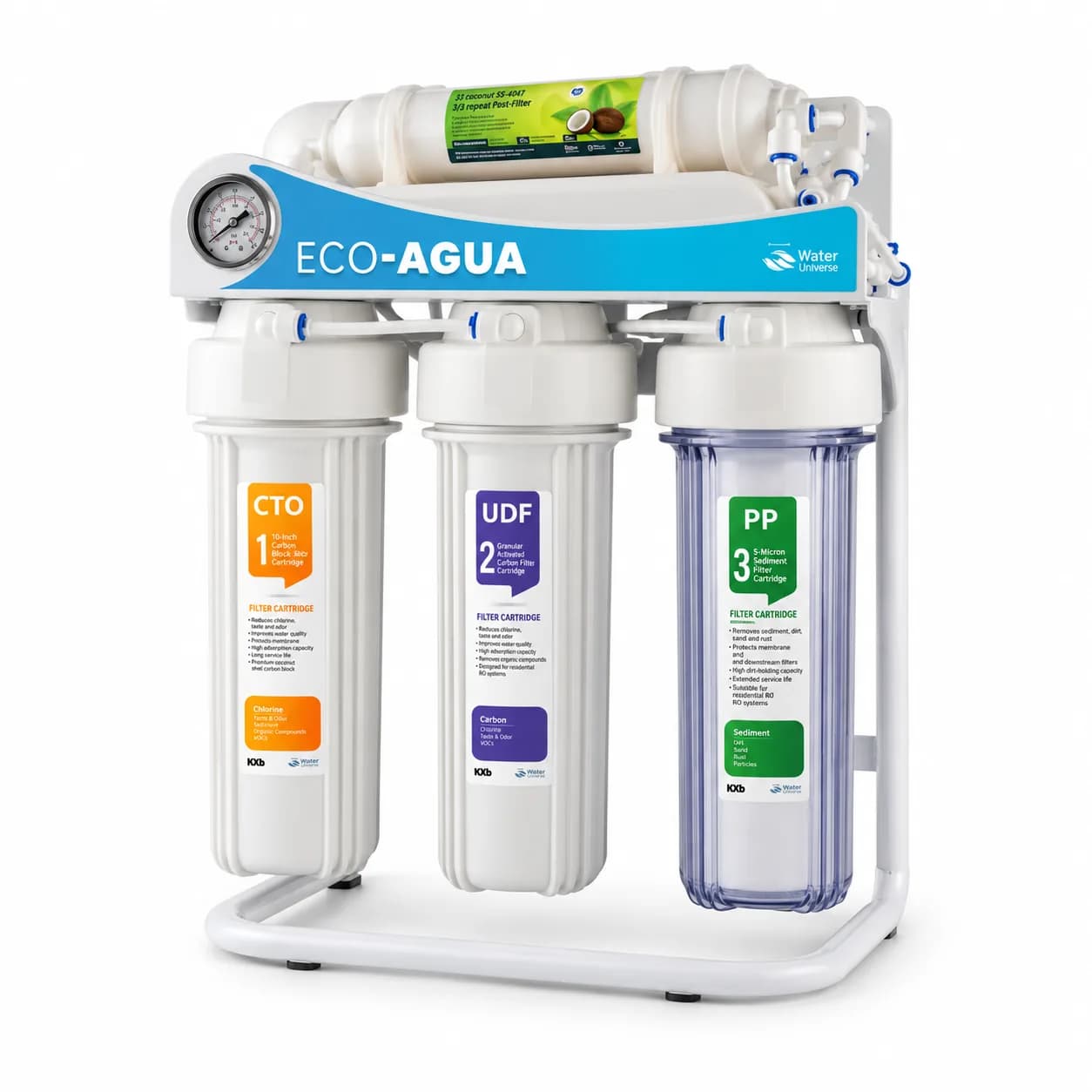 Eco-Agua — Filtre à Eau Osmoseur 7 étapes transparent – 3